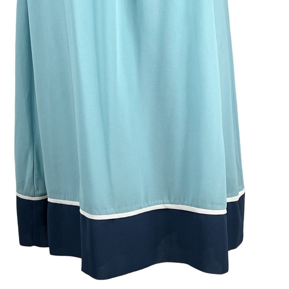 SHE & SKY SLEEVELESS TIE‎ NECK LINED FLOWY A-LINE MINI DRESS - Picture 3 of 12